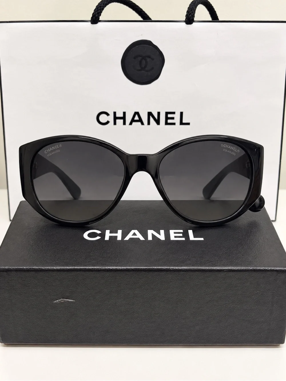 CHANEL Black Oversized Women's Sunglasses